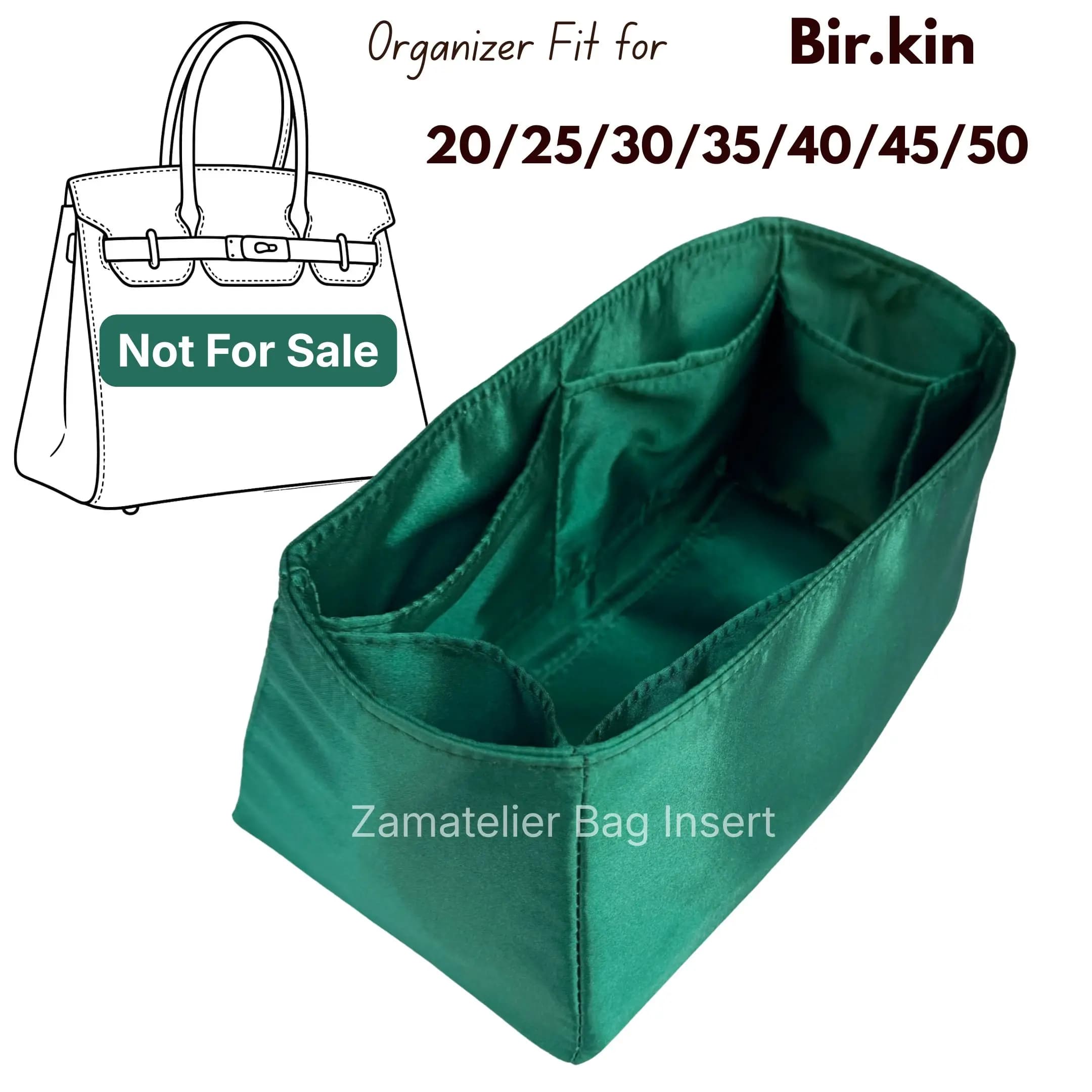 Custom Made Silk Insert for Birkin 30/20/25/35/40/45/50 Bag, Premium Purse Organizer Satin Organiser, Liner Base Shaper Protect