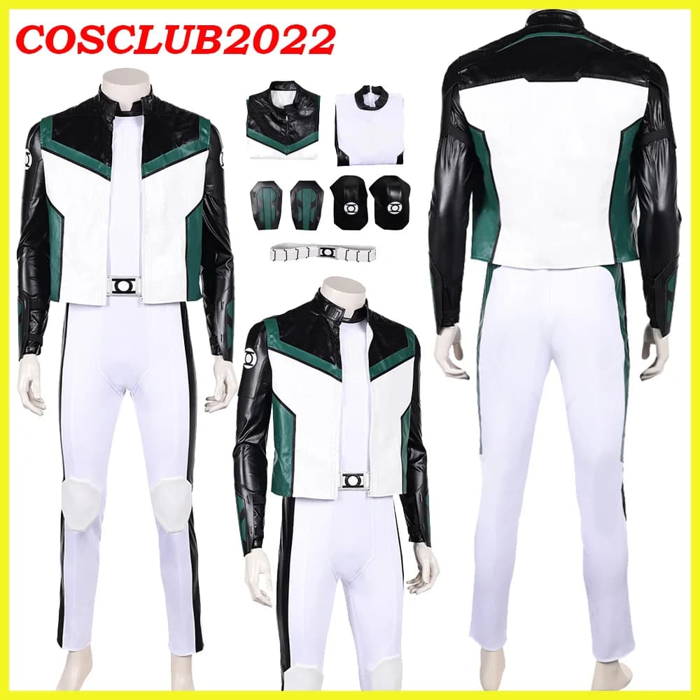 Men Guy Cosplay Clothing Jumpsuit Coat Belt Wristband Movie Roleplay Costume Bodysuit Halloween Party Carnival Dress Up  Suit