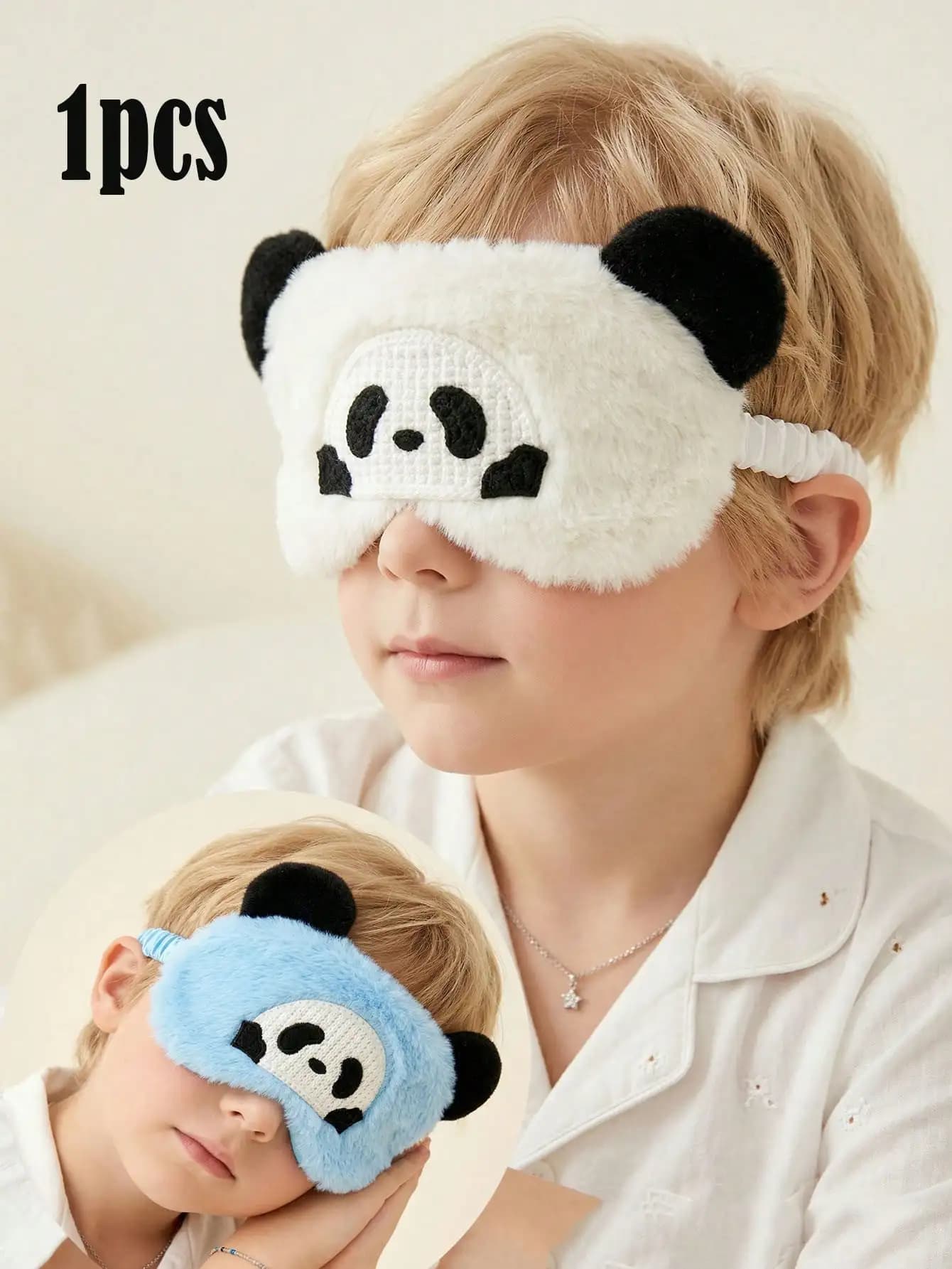 1pc 14-16Y Plush Panda Sleep Eye Mask Soft Shading Eye Cover for Rest  Airplane Travel, Multifunctional Eye Protection Accessory