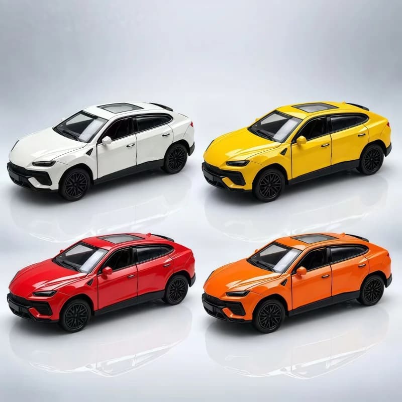 1:36 scale alloy sporty SUV car model, with openable doors and a sunroof, static metal-cast vehicle accessories, available in mu