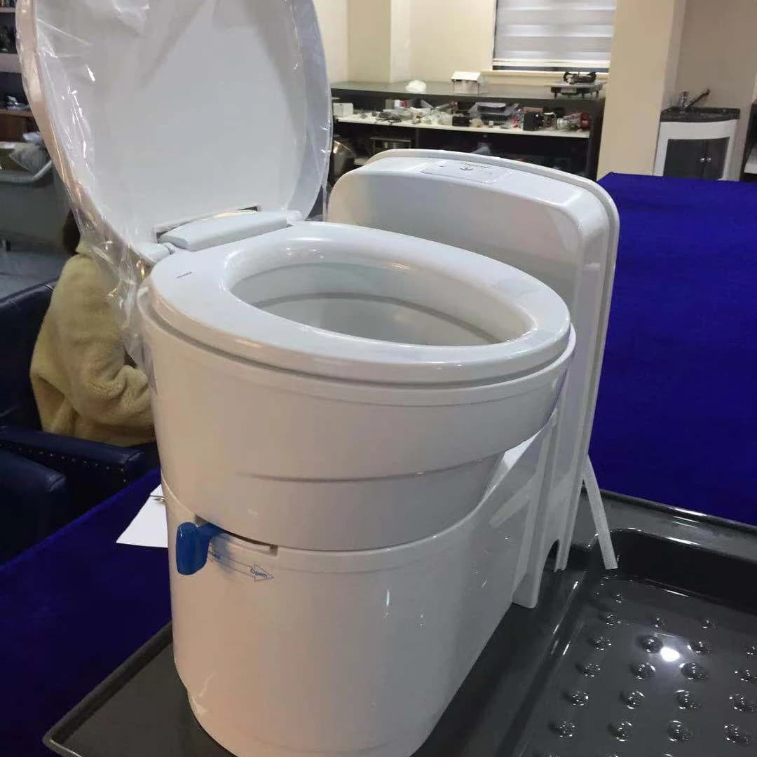 RV MOTORHOMMES CARAVAN KITCHEN Travel Trailer Bathroom Rotating TOILET With Black Waste Box CASSETTE TOILET W5000