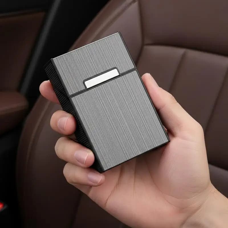 Metal Cigarette Case, 20 Cigarette Capacity Portable Storage Holder For Daily Commute Travel Outdoor Daily Carrying Accessories
