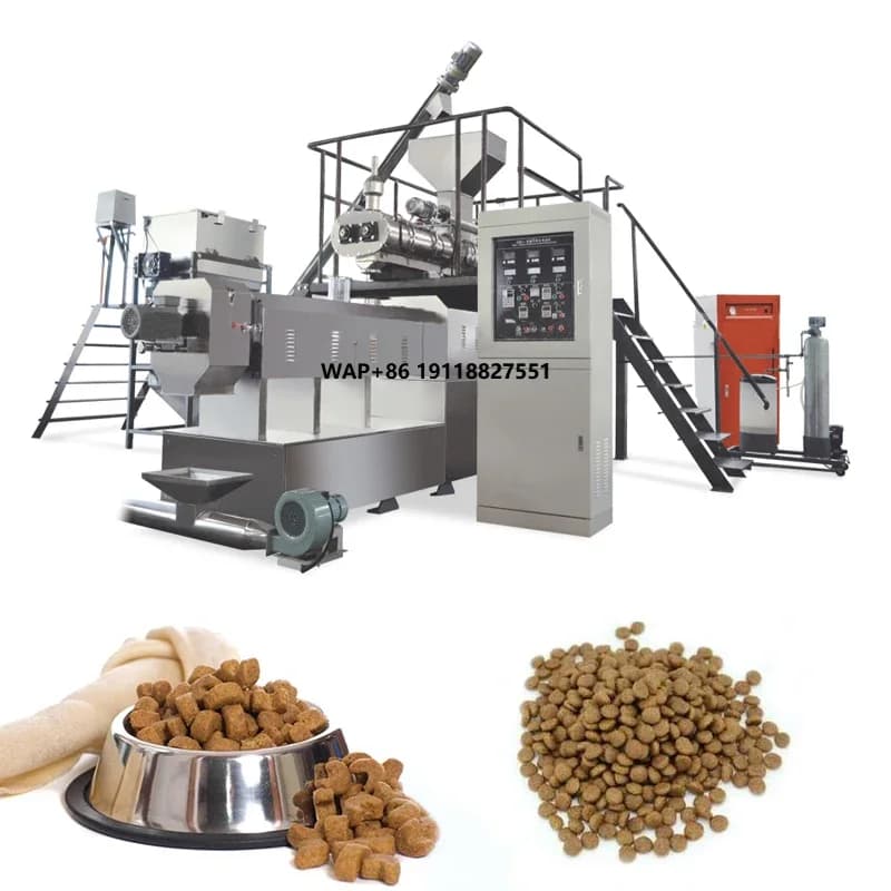 Fully Automatic Factory Supply  Pet Food Processing Machine Dog Food Making Machine