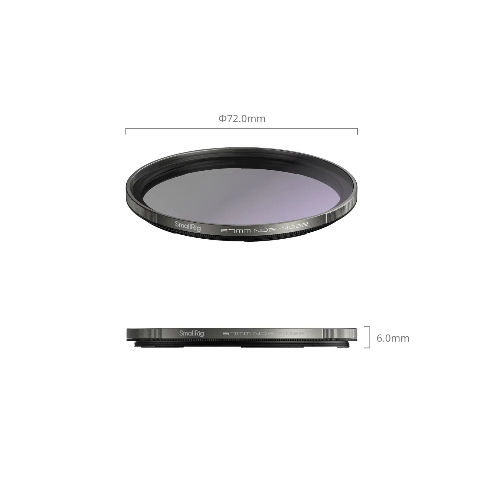 SmallRig 6896 TrueColor 67mm Hybrid VND Filter for iPhone 18 Pro / 18 Pro Max Video Live Streaming Photography