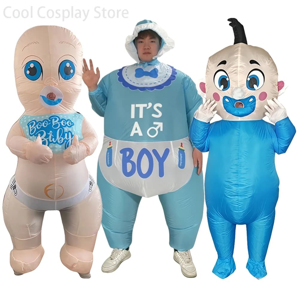 Adult Infant Inflatable Outfits Cute Baby Cosplay Costumes Halloween Carnival Party Performance Wear Stage Props