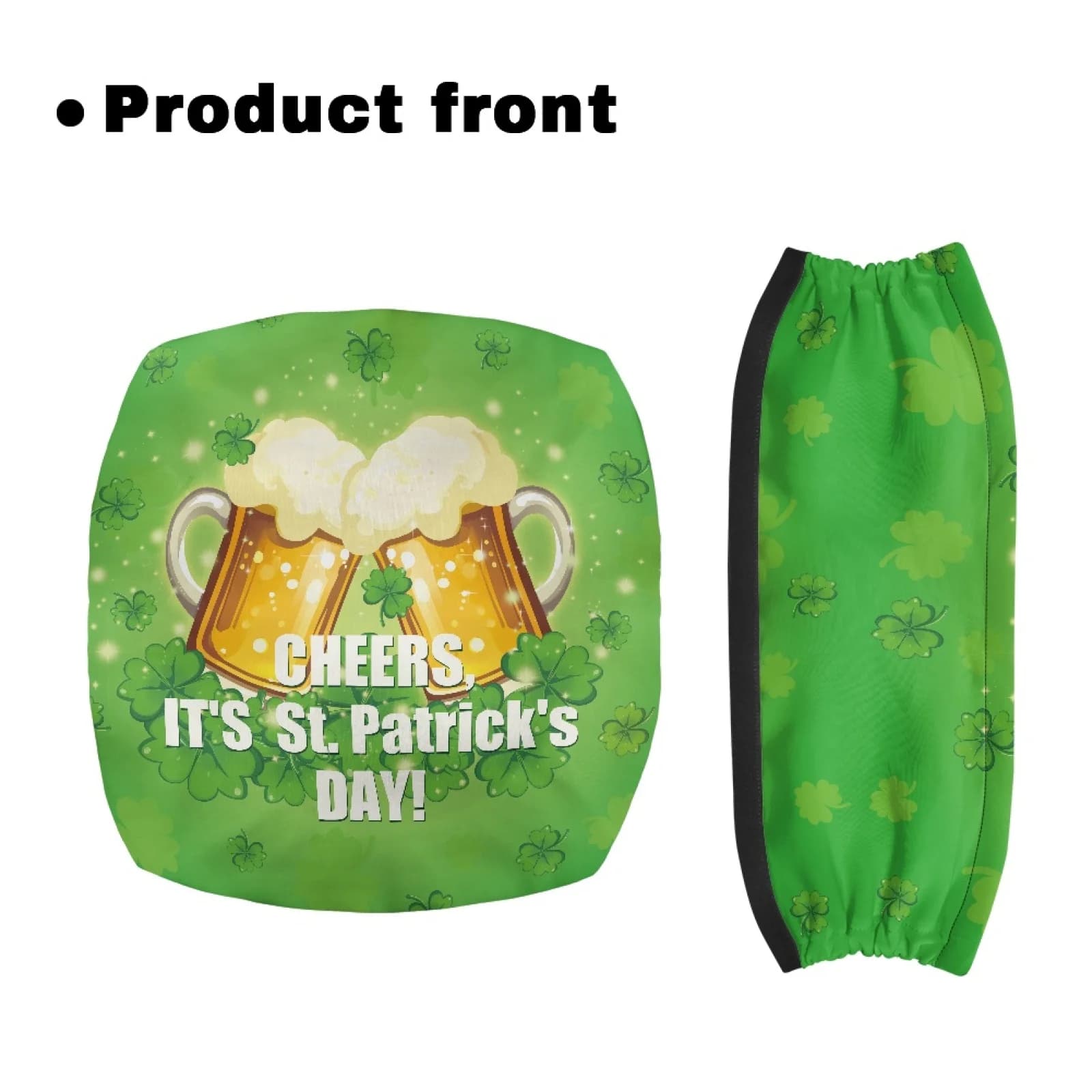 Coloranimal St Patrick's Day 2PCS Walker Protection Decor Covers Skin Friendly Rollator Walker Seat and Back for Friends