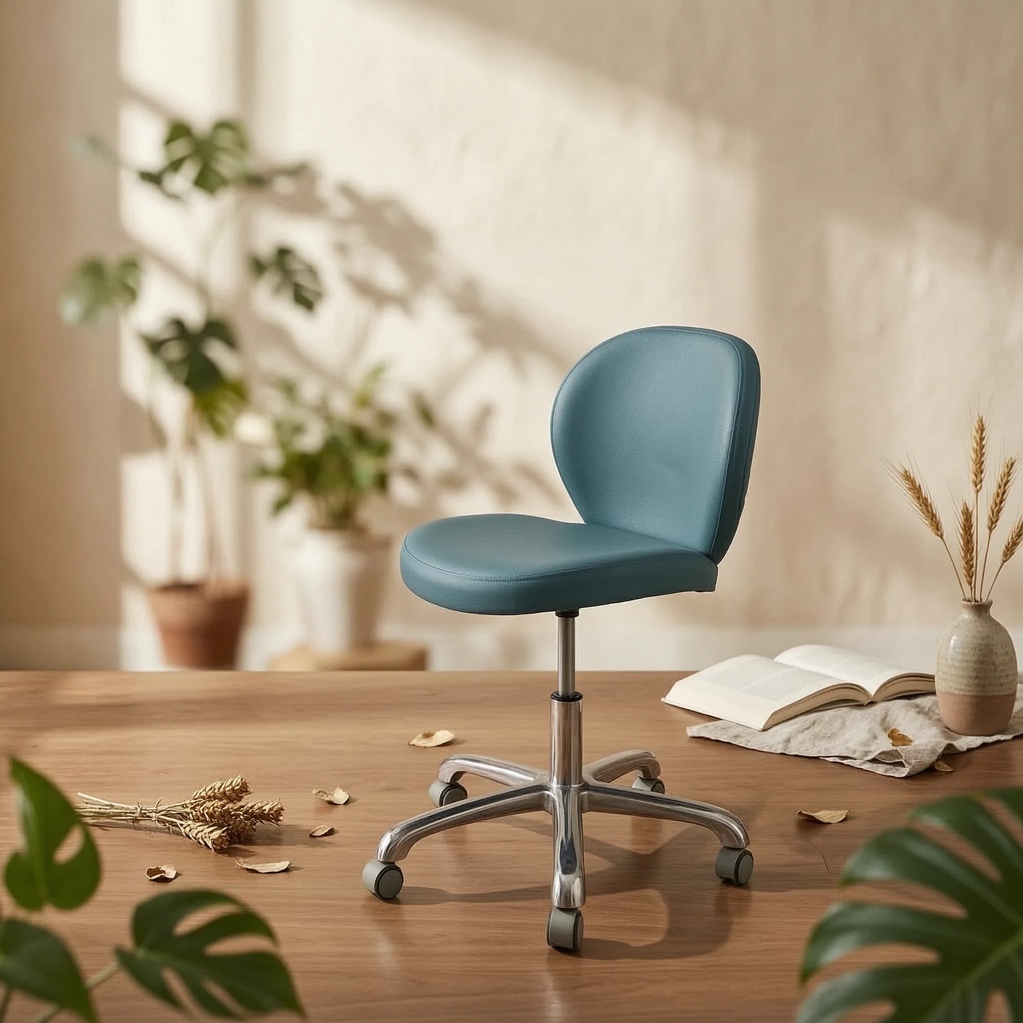 Upholstered Swivel Chair Cushioned Swivel Desk Chair Seating Modern Office Furniture Comfortable Upholstery