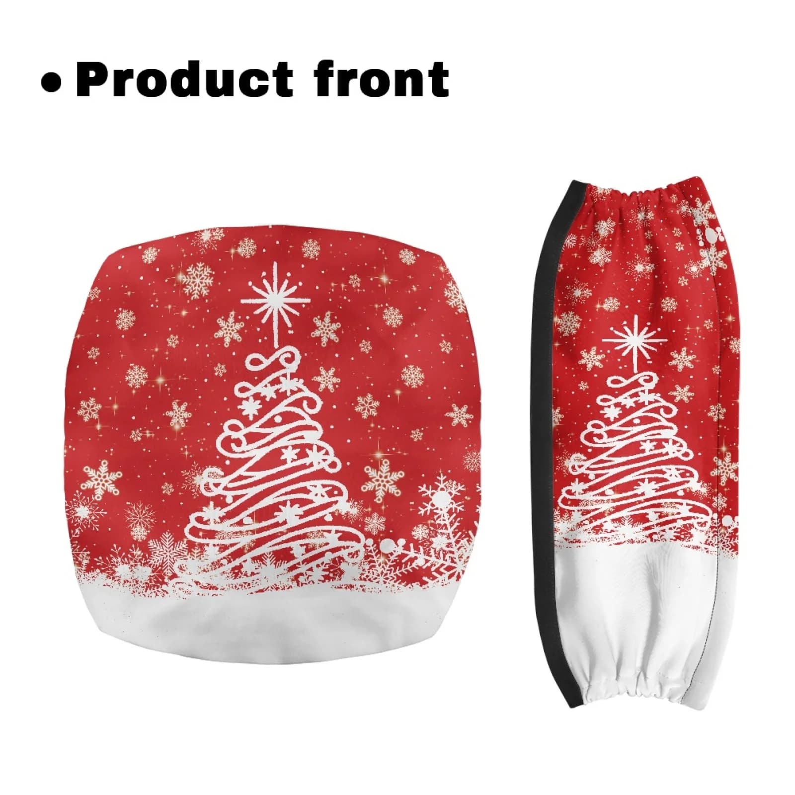 Coloranimal Christmas Tree Theme 2 Pcs Walker Protection Decor Covers Adjustable Rollator Walker Seat Covers for Seniors