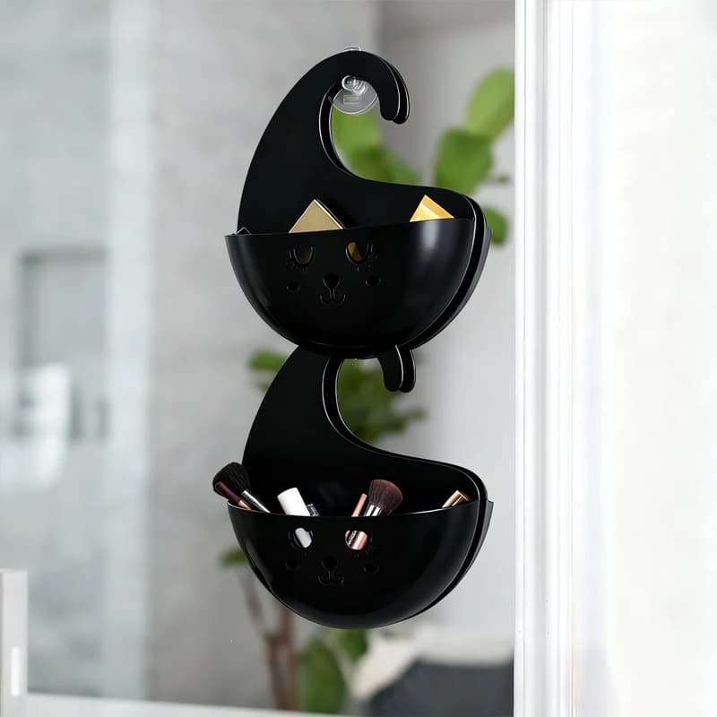 1pc Caravan Kitchen Sink Wall Mounted Storage Basket Plastic RV Hanging Basket Multi Purpose Drainage Small Item Storage Basket
