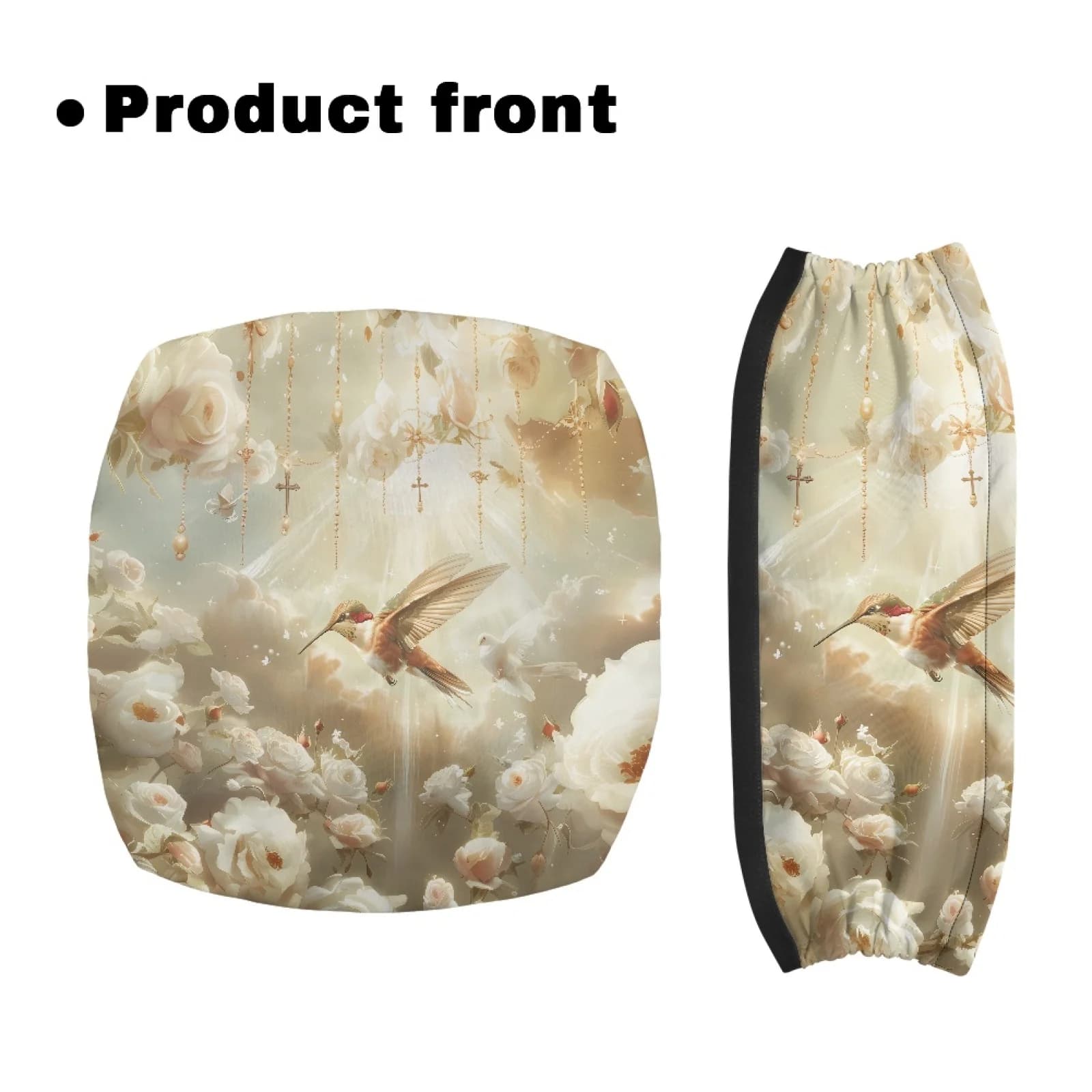 Coloranimal Hummingbird Rose 2PCS Rollator Walker Seat Covers Polyester Fabric Walker Cover for Friends