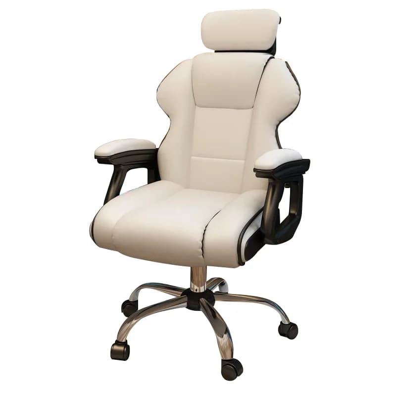 *High Back Reclining Executive PU Leather Gaming Chair Swivel Base Iron Frame Linkage Armrest Chinese Design Revolving Function
