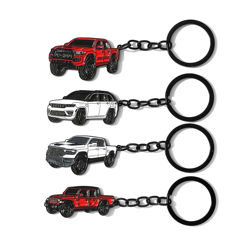 Zinc Alloy Uncoated Car Model Pendant Keychain for Tacoma Style Metal Keychain for Toyota Tacoma Durable Decor Accessories