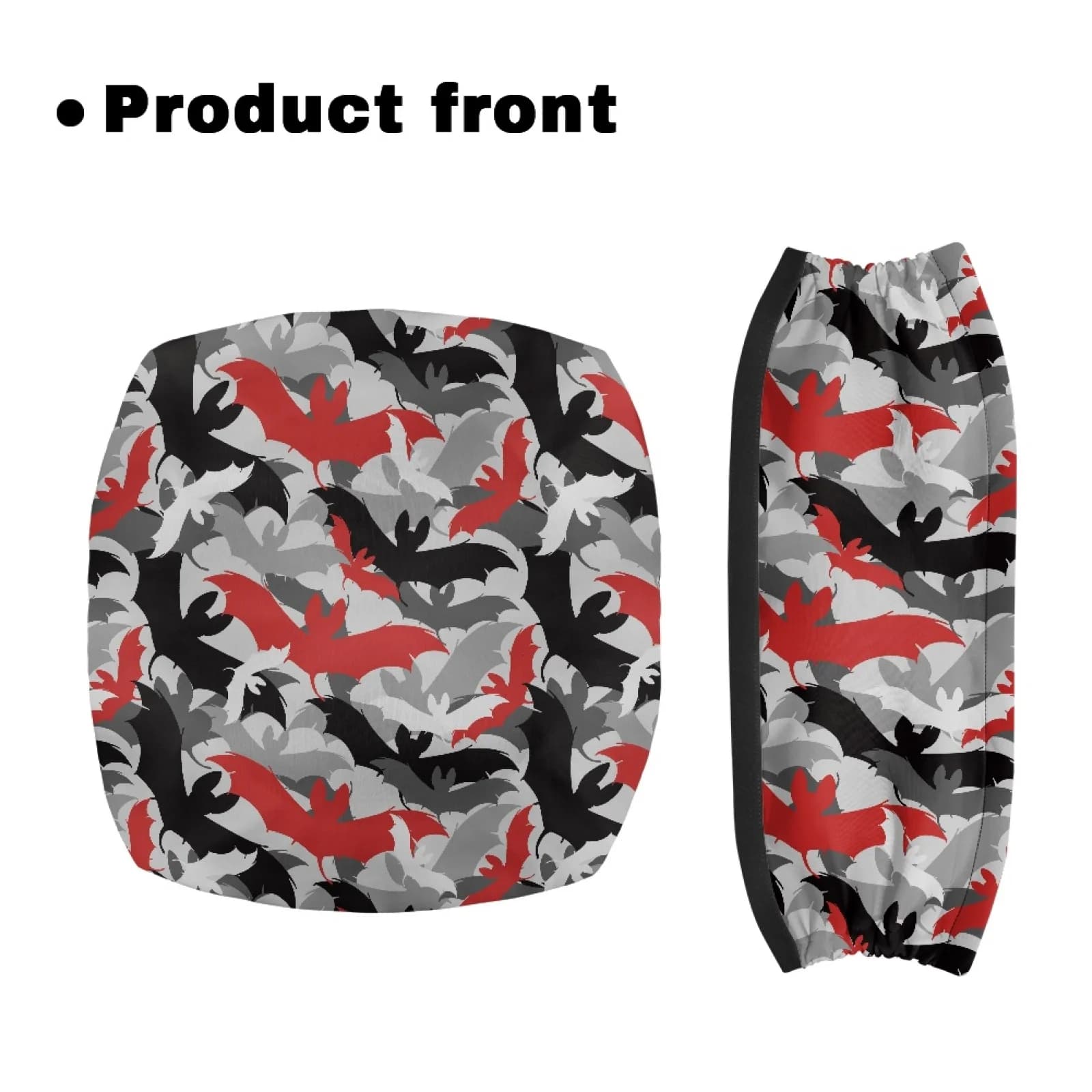 Coloranimal Removable Underseat Accessory 2 Pieces Rollator Seat Back Rest Covers for Womens for Neighborhoods Gray Camo