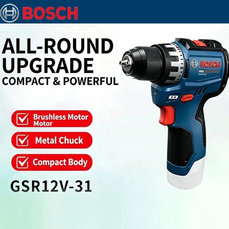 Bosch GSR 12V-31 Brushless Electric Drill  High Torque Dual-Speed ​​Home Improvement Woodworking And Repair Power Tools