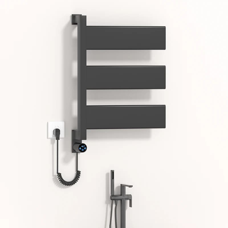 Vertical Wall-mounted 3 Bars Electric Heated Towel Rack Stainless Steel Waterproof Home Hotel Bathroom Use Modern Design Smart