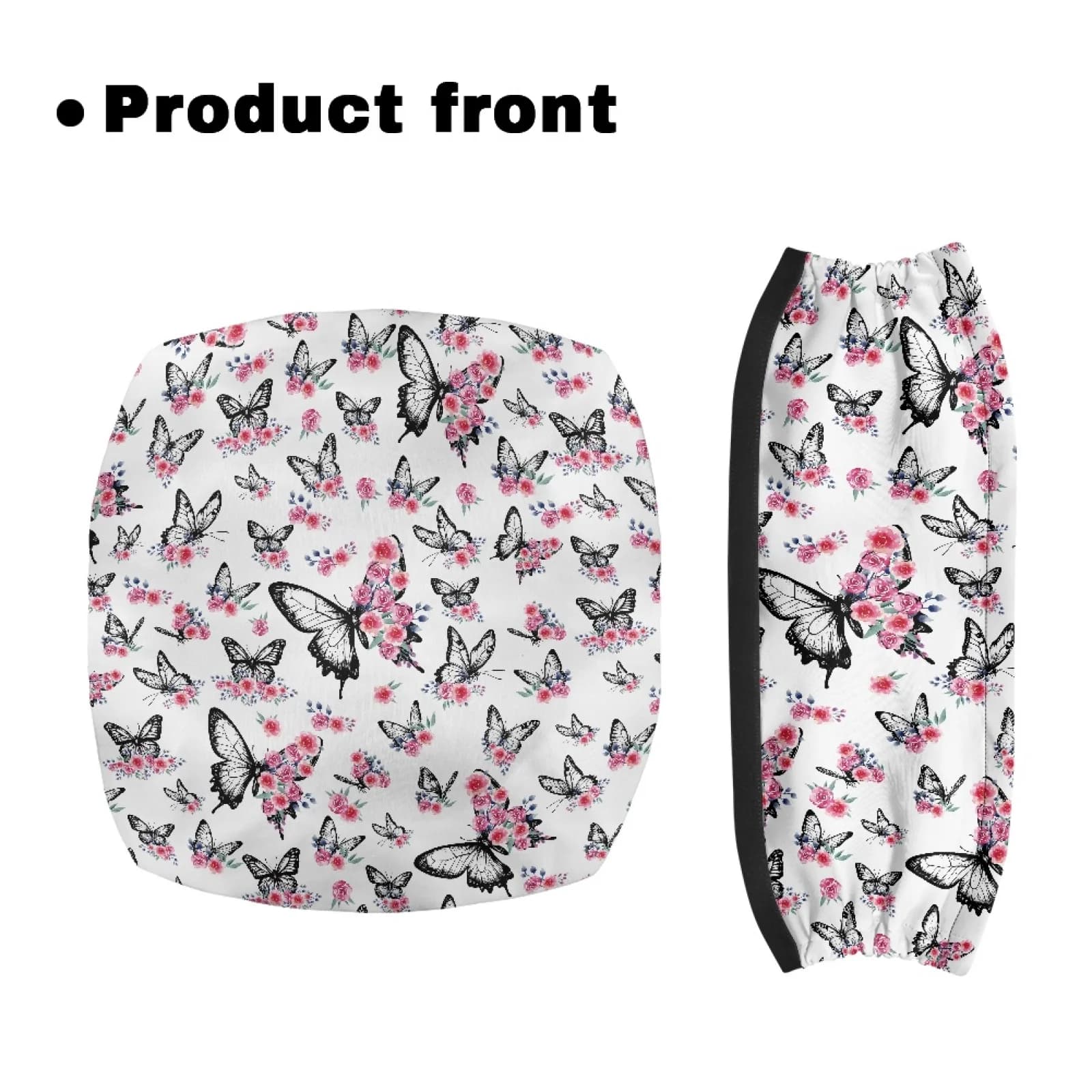 Coloranimal Butterfly Floral Pack of 2 Rollator Seat Back Covers Easy to Clean Walker Seat Cover for Friends