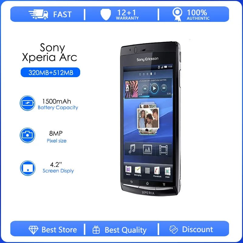 Sony Ericsson Xperia Arc LT15i Original Xperia Anzu x12 Mobile Cell Phone 3G Android Phone