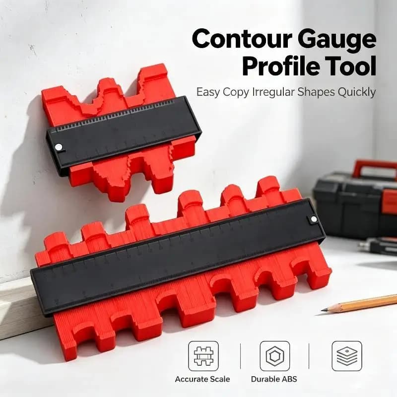 Profile Contour Gauge Non-toxic ABS Material Shape Copier Ruler Precise Measuring Template for DIY Home Improvement Woodworking
