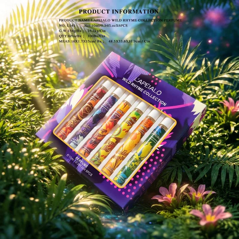 6Pcs Gift Set Home Fabric  Spray Tropical Floral Scent Air Freshener Household Odor Eliminator For Room Wardrobe Car