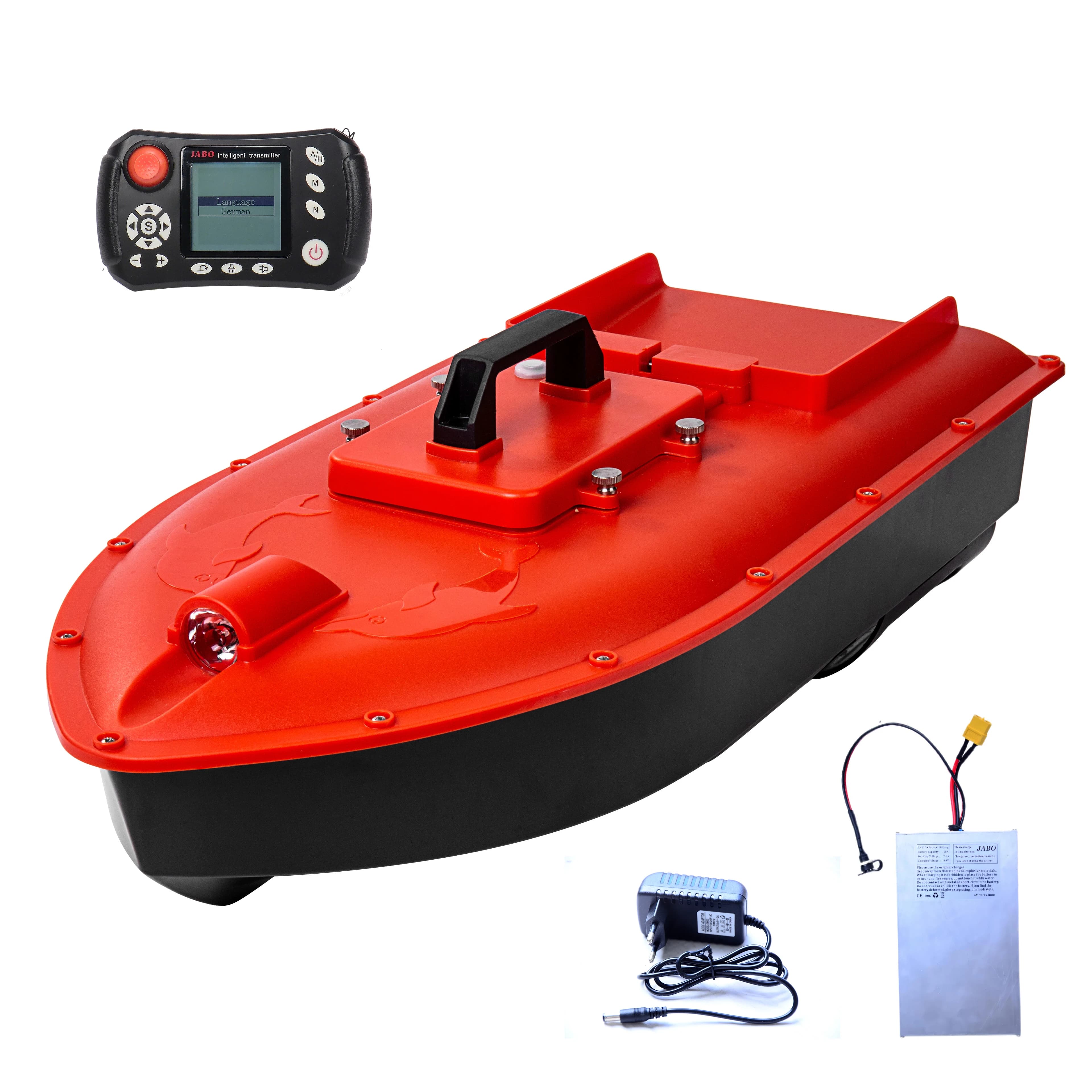 JABO-Dolphin Saltwater Fishing Bait Boat, GPS, Auto Navigation, Display in 11 Languages