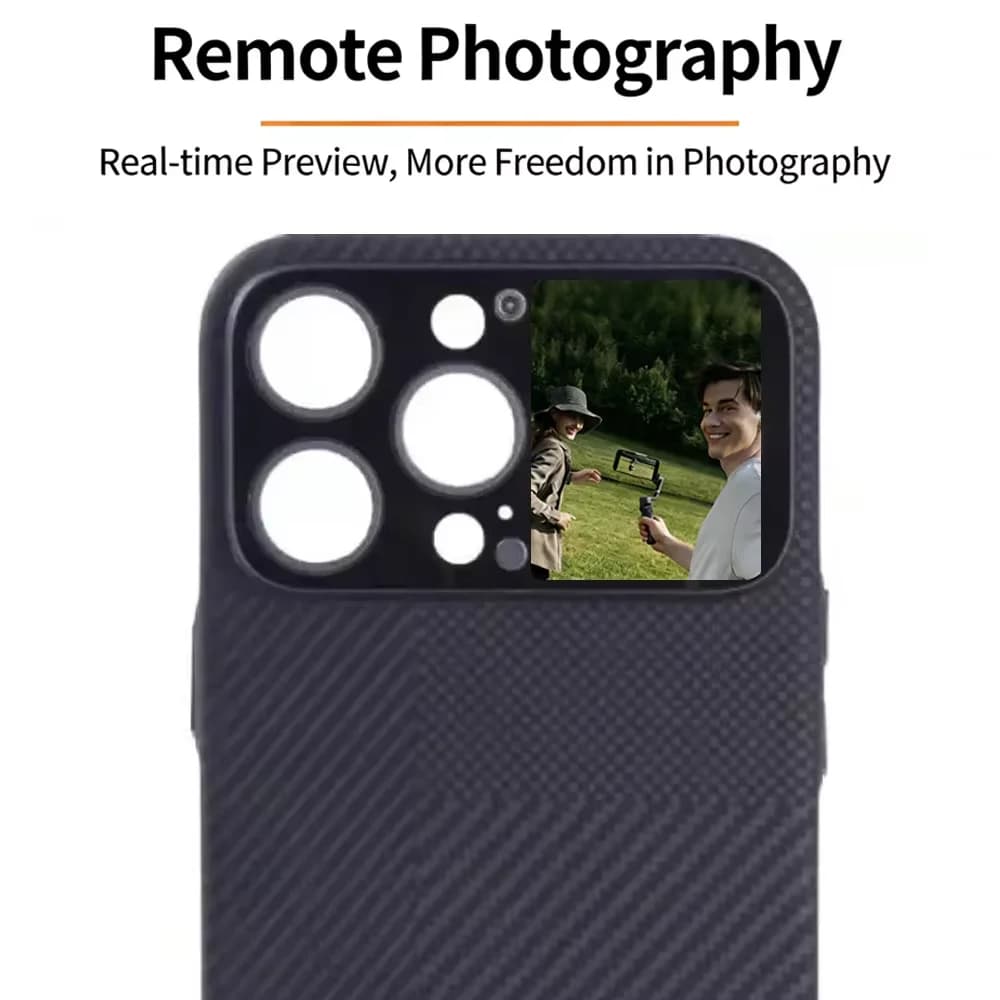 High Tech Case For iPhone 14 15 Pro 16 ProMax Magnetic luetooth Connection Multifunctional Touch Screen Remote/Photography/Music
