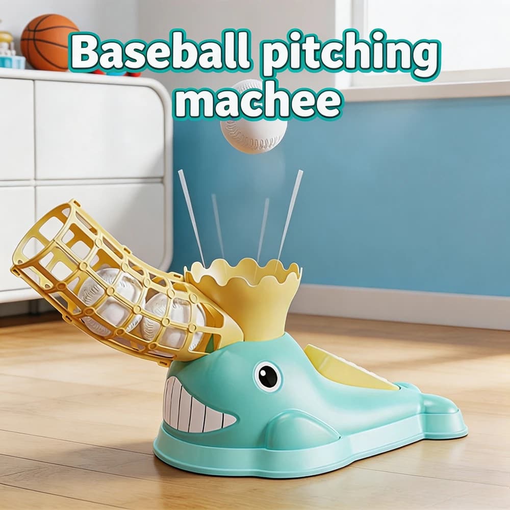 Foot Step‑on Baseball Launcher Toy Spring Loaded Pitching Practice Machine Indoor Outdoor Interactive Sports Game Toy Gift