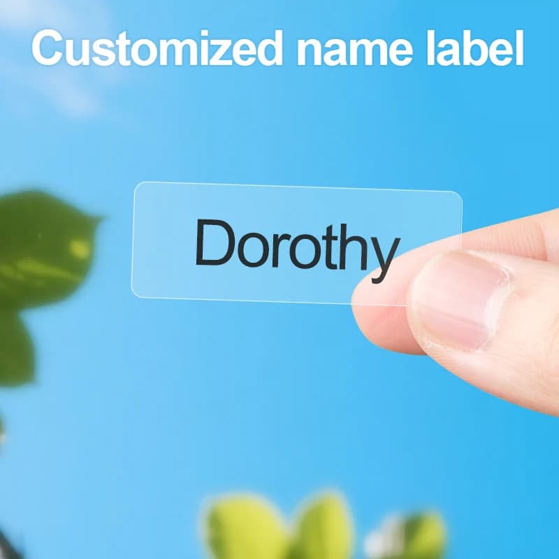 Custom Waterproof Name Stickers for Kids,Multilingual Transparent Labels-Personalized School Supplies & DIY Crafts for School