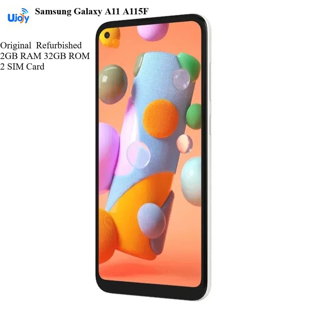 Original  Refurbished Cellphone Samsung Galaxy A11 A115F 4G Mobile Phone 6.4'' 2GB RAM 32GB ROM 13MP+5MP+2MP+8MP Octa-Core