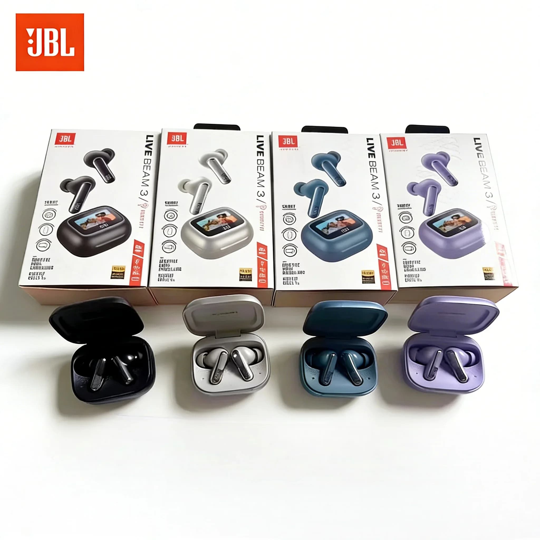 JBL Live Beam 3 True Wireless Earbuds Noise Cancelling Technology 6 Microphones IP55 Waterproof Clear Communication