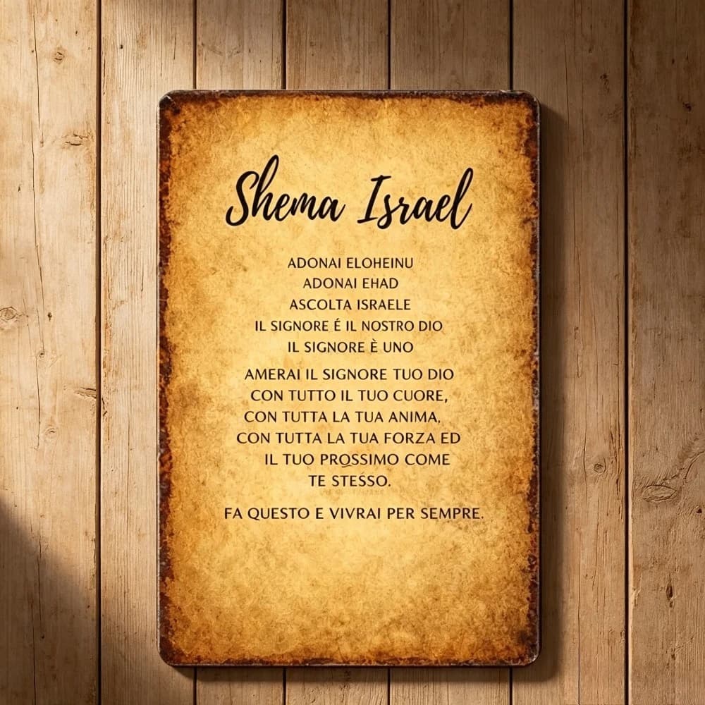 CIFBUY Vintage Hebrew Scripture Aluminum Wall Art Waterproof Rustproof Metal Decor for Living Room Study Home