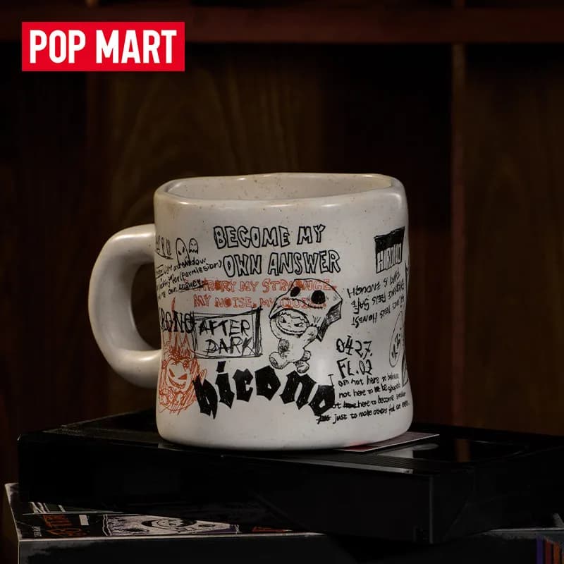 Pop Mart Hirono AFTER DARK Series Doodle  Ghost Mark Cup Toy gifts