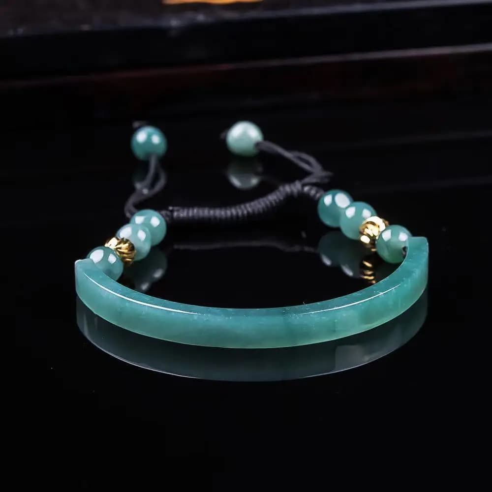 Myanmar Jadeite Bracelet Accessories Carved Gemstone Natural Burmese Jade Bangle Talismans Fashion Gifts for Women Real Jewelry