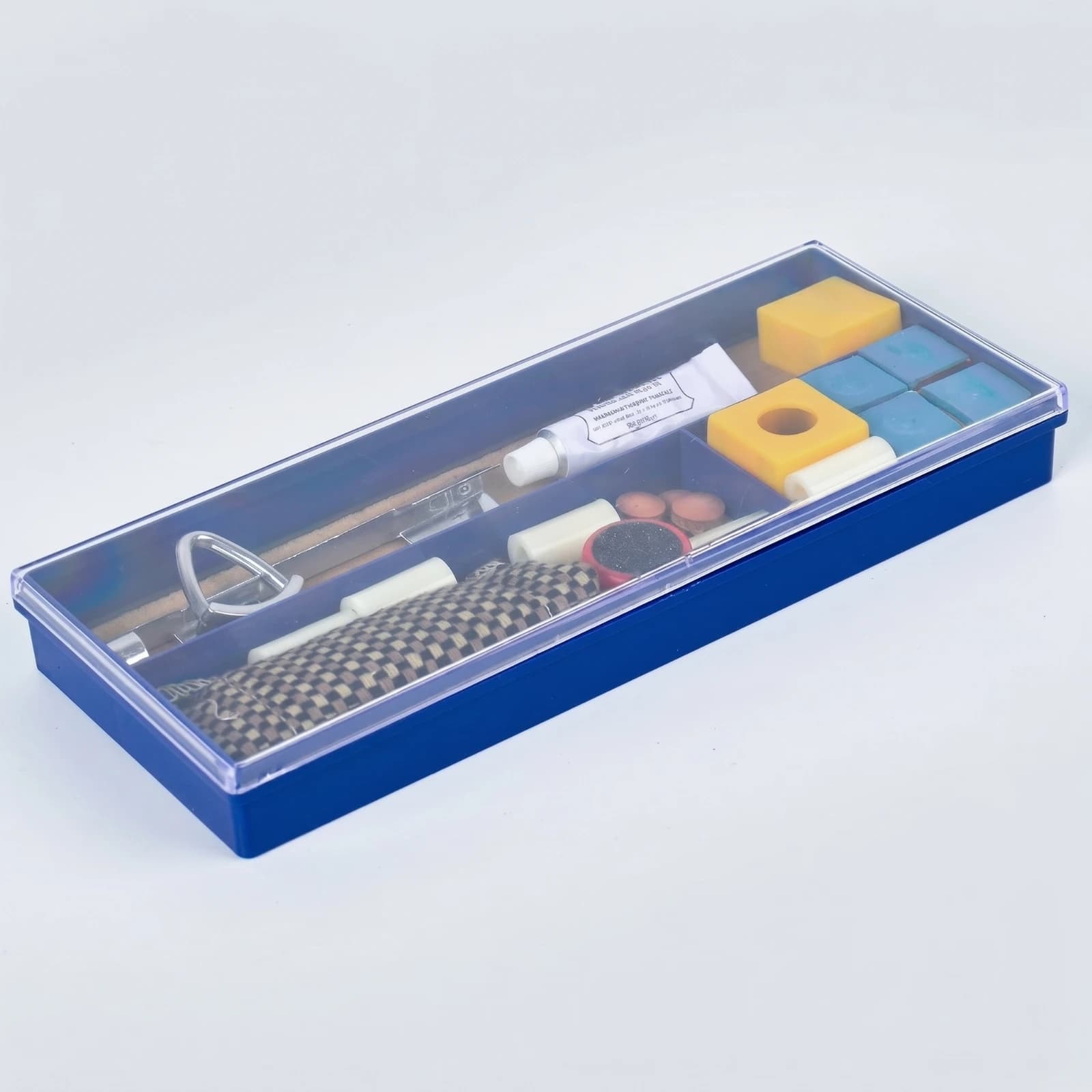Cue Repair Kit with Case Transparent Billiard Chalk Cue Repair Kit Compact Portable for Pool Players, Game Rooms