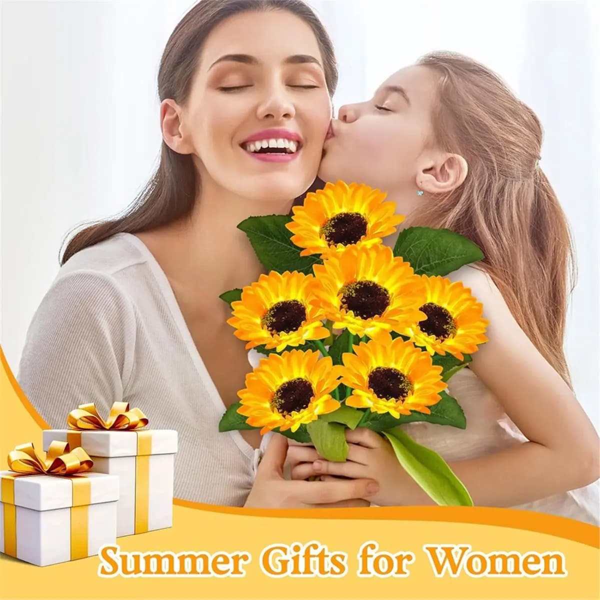 【~ New FDDT】Solar Powered Sunflower Light & Glowing Branches Outdoor Waterproof LED Ground Insert Lawn Lamp for Yard Patio Lawn