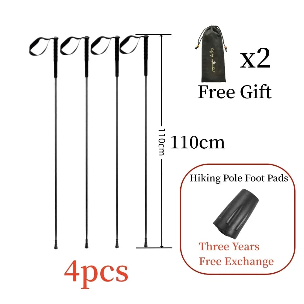 Carbon Fiber Trekking Pole 5-Section Trekking Pole 115gCarbon Ultralight Portable Camping Trip Folding Trekking Pole