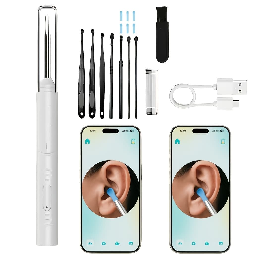 WiFi Visual Ear Camera Kit with USB Charging and Six Replacement Tips