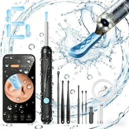 ANYDEAR 7-In-1 Earwax Removal Kit with Camera And Light, 6 Tips Suitable for IOS And Android - Home Ear Cleaning Tool, IP67 Dust And Water Resistance, APP Control — view 1