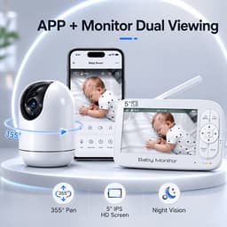 5-Inch 1080p Camera Monitor Listing with 5000mAh Battery — view 1