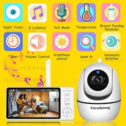 5-Inch LCD Baby Monitor with Remote Pan and Tilt — view 1