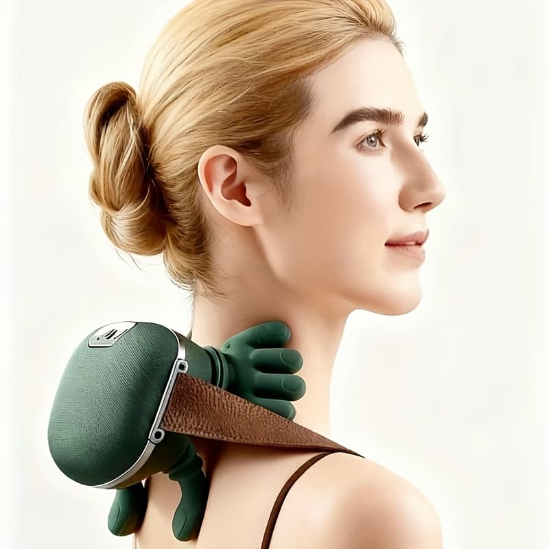 USB-Rechargeable 8-Claw Portable Massager for Neck, Shoulders, Back and Legs