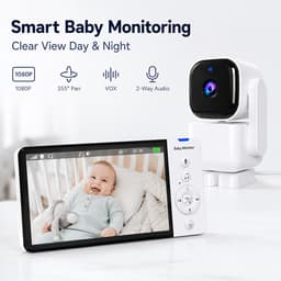 1080p Baby Monitor with Feeding Timer and Pan-Tilt Listing — view 1
