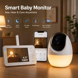 4.3-Inch 1080p Baby Monitor Listing with 32GB Card — view 1