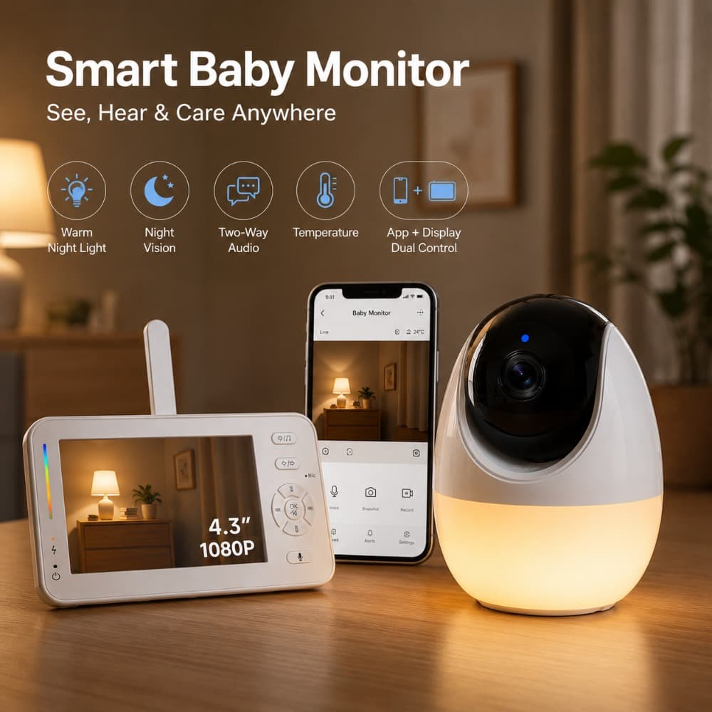 4.3-Inch 1080p Baby Monitor Listing with 32GB Card