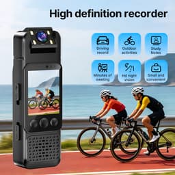 1080p Mini Camera with Display and Rotating Lens — view 1