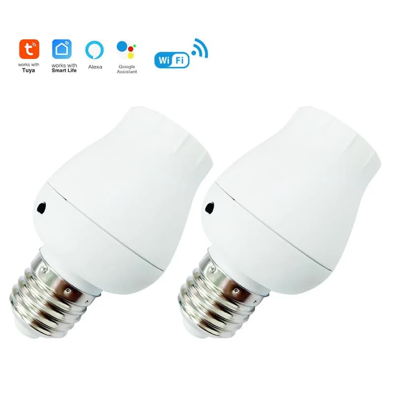 Tuya Smart WiFi E27 Lamp Holder, For Home Lighting, Remote Control Light Socket, Smart Life App Wireless Switch